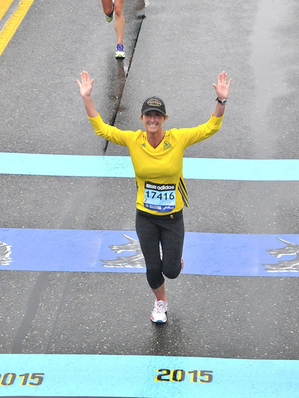 Tenille Schwan of Kingston finished the Boston Marathon in 3:31:55. Post-marathon
