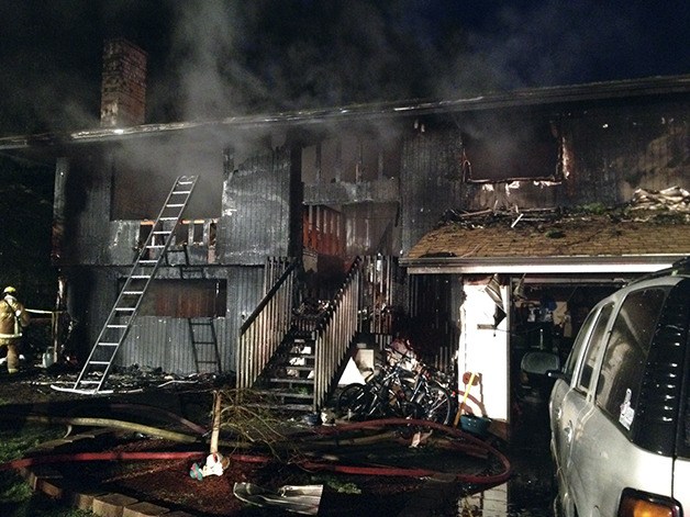 A Bremerton home caught fire Sunday in the early morning hours. One man was found deceased in the home.