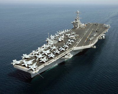 The Nimitz-class nuclear-powered supercarrier USS John C. Stennis is seen Friday