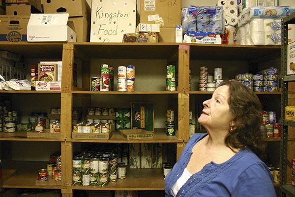 Barb Fulton at the Kingston Food Bank's original home in 2012