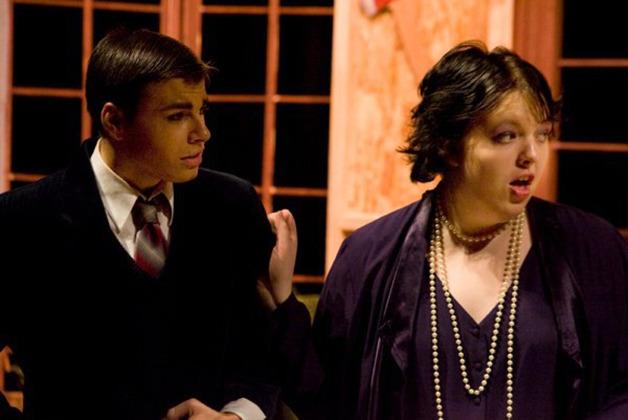 Chevie Hughes and Nick Tucker perform in a 2010 production of 'Noises Off.'