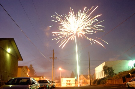 Fireworks filled the sky all over Bremerton on the Fourth of July.