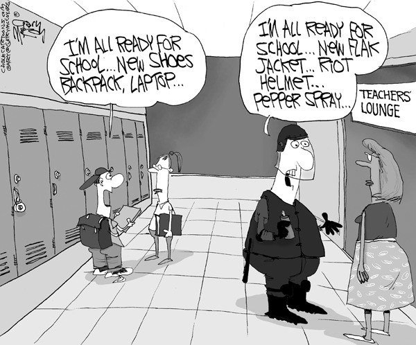 This week's cartoon takes on the back-to-school issues for teachers.