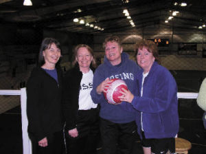 Fun-50s teammates (left to right) Kathy Allen