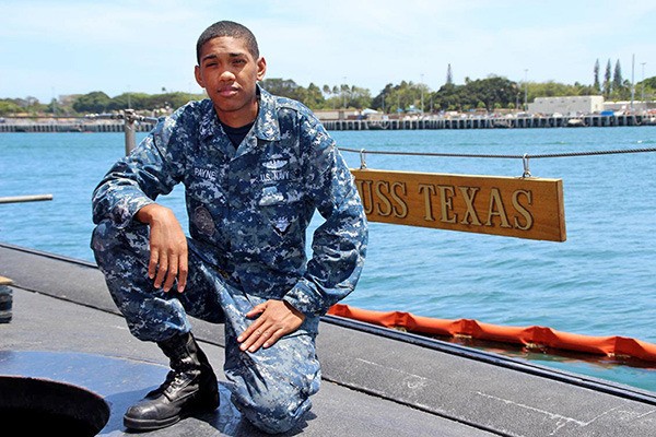 Petty Officer 3rd Class Fabian Payne is a logistics specialist aboard the USS Texas.