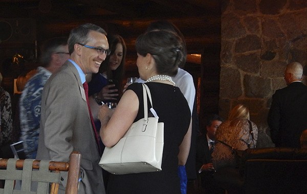 Martha & Mary CEO Chad Solvie visits with guests during Martha & Mary’s Generations of Care event