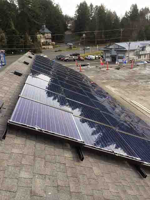 Liberty Bay Auto Center’s solar array is 700 square feet and will produce solar power “even on a non-sunny day