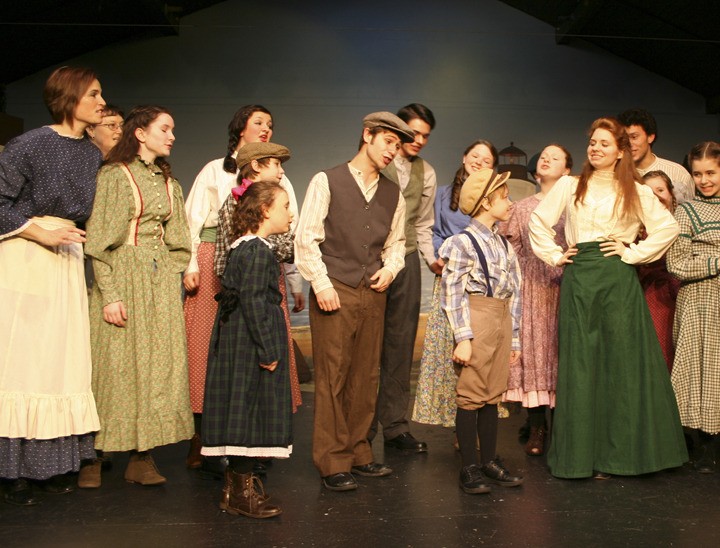 CSTOCK actors rehearse the musical number “You’re Island Through and Through” Feb. 3 for tonight’s opening night of Anne and Gilbert.