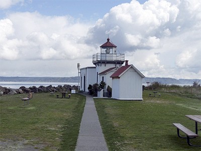 The picturesque Point No Point Lighthouse in Hansville continues to safely guide marine traffic.