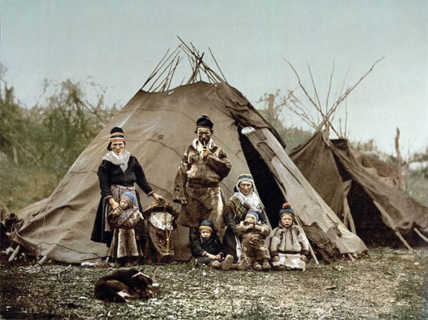 A Sami family in Norway