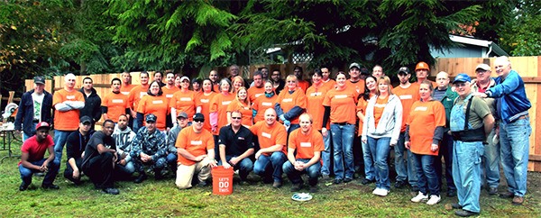 Dozens of Home Depot volunteers and others helped remodel Silverdale's Fleet Reserve Association 310 last week.