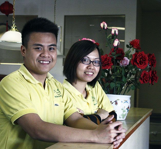 Lee Hoang and her younger brother