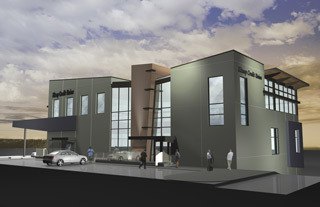 An artist's rendering shows what the new Kitsap Credit Union branch at the corner of Ridgetop Boulevard NW and Myhre Road NW in Silverdale will look like upon completion in spring or summer 2009.