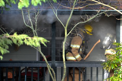 Firefighters responded to a house fire in Miller Bay Estates Tuesday morning.