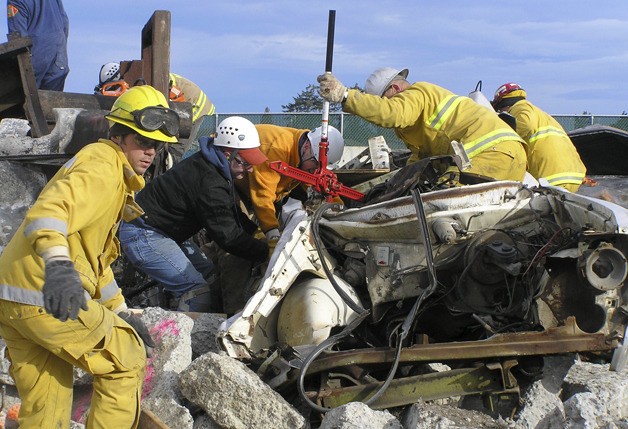 Contributed photo Several NKF&R employees are part of a regional technical rescue team that trains together regularly.