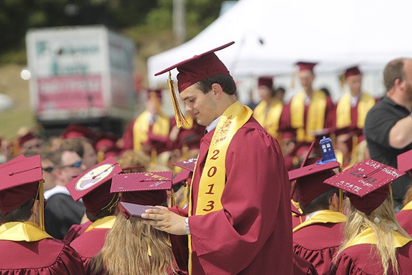 Kyler Lacey and nearly 200 seniors graduated from Kingston High School June 15.