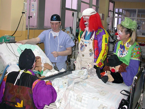 Members of Caring Clowns International and Dr. Jeffrey Weinzweig