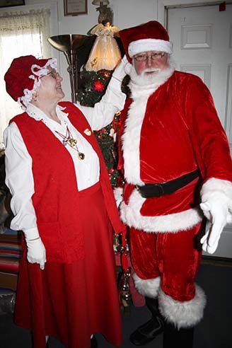 Dee and Dave Riley regularly dress up as Mr. and Mrs. Claus throughout the holiday season. The pair have been showing up as the famed couple for nearly 25 years.