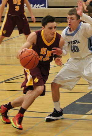South Kitsap senior Logan Knowles and his teammates fell just short of pulling out a road win during Wednesday’s 65-62 loss at Olympia.