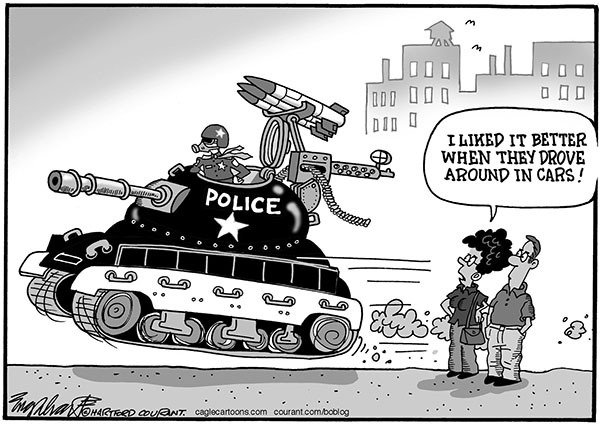 This week's cartoon deals with police powers.