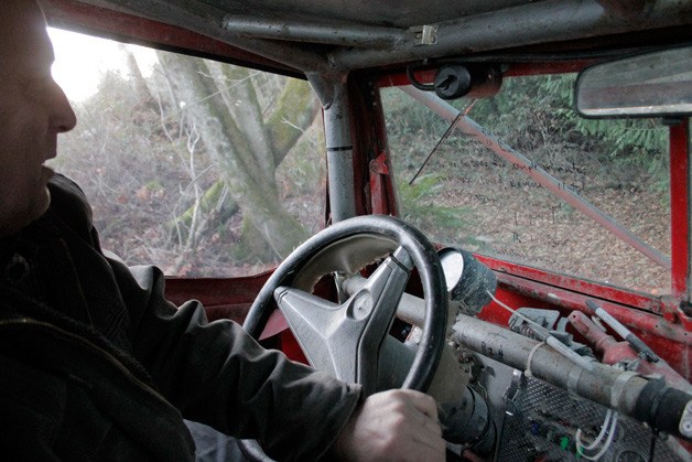 Carl Jantz takes a ride in Super Jeep around the North Kitsap forests.
