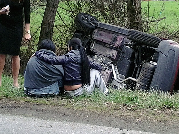Five teens are alive after a roll over crash on Noll Road
