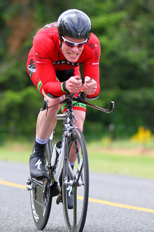 Manchester resident Aaron Berntson won the scratch race in the 45- to 49-year-old age classification last month in the 2012 USA Cycling Championships in Colorado Springs