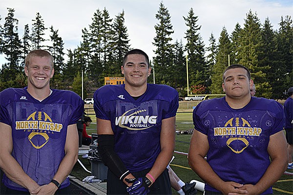 Three of the football captains