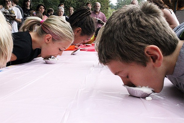 Don’t miss the kids’ pie eating contest during the annual Pie in the Park fundraiser