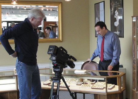Dateline cameraman Glenn Aust (left) and Richard Koven prepare to shoot footage for a Dateline NBC segment