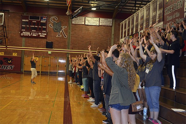 The first class of ninth-grade students was officially welcomed to the halls of South Kitsap High School during an orientation Aug. 26.