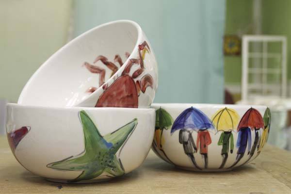 Bowls painted by Susan Butler