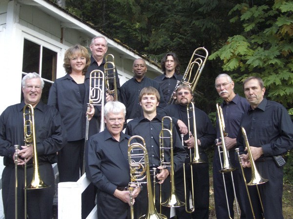 The trombone choir is made up of local community members.