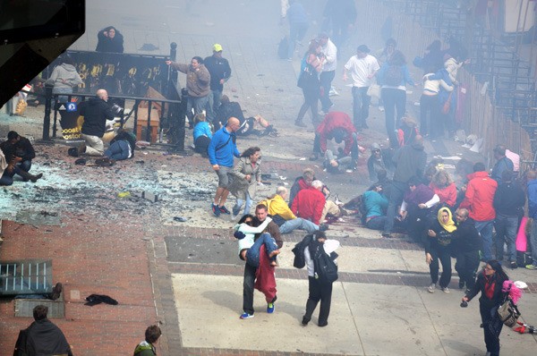Three people were killed and more than 150 injured when two bombs exploded near the Boston Marathon finish line