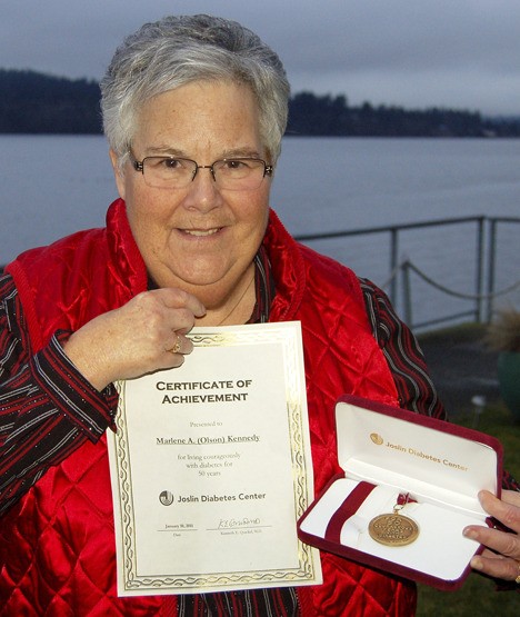 Marlene Kennedy of Poulsbo ... honored by Joslin Diabetes Center for living with diabetes for more than 50 years.