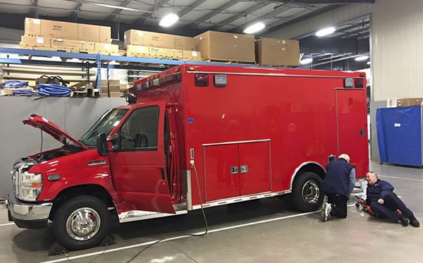 South Kitsap Fire and Rescue crews are working to customize and equip an aid unit prior to placing it into service in a few months.