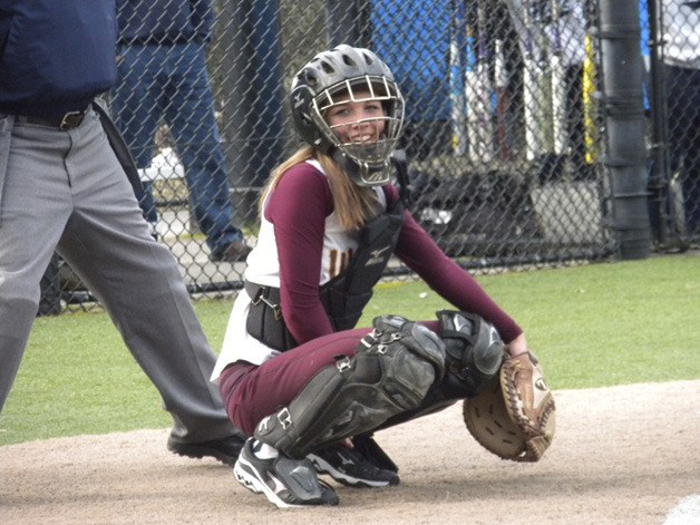 Senior Ericka Hobson served as the Wolves’ primary catcher last year when she was not on the mound