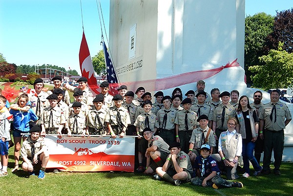 Members of Boy Scout Troop 1539