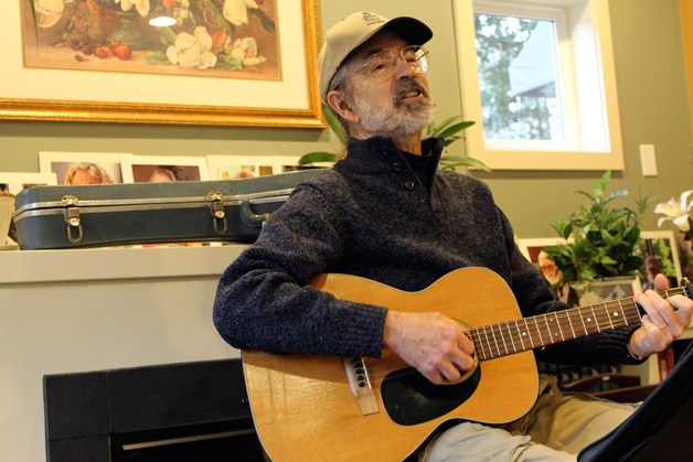 Dave Webb performs a set of folk tunes at the Waterfront Park Community Center on Bainbridge Island