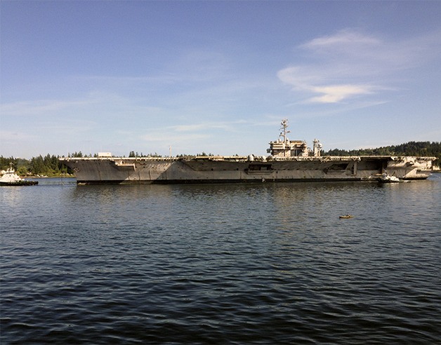 The USS Constellation leaves Bremerton for a Brownsville