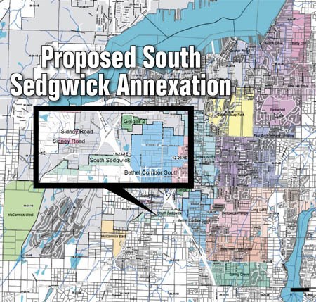 Port Orchard is considering annexing the South Sedgwick region into the city