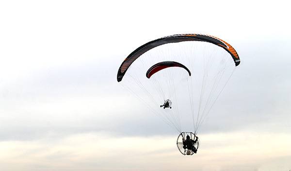 Powered paragliders Nathan Mann of Poulsbo