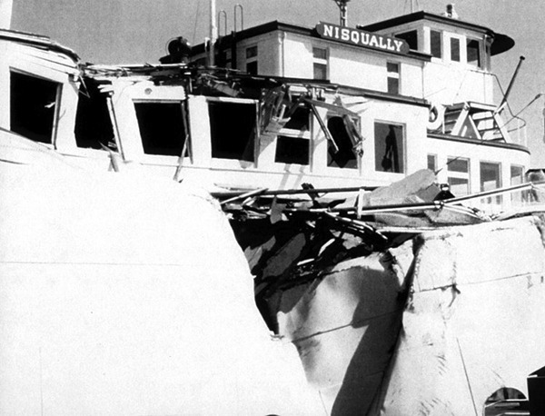 The state ferry Nisqually was T-boned by a Taiwanese freighter on July 27