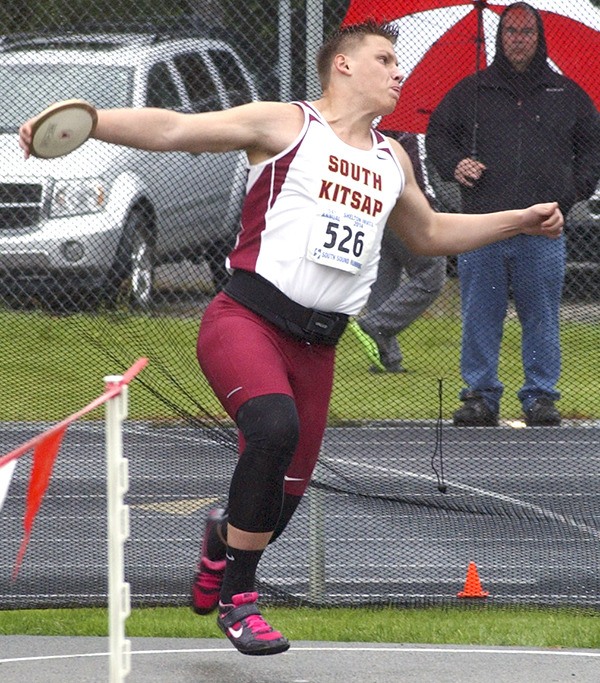 South Kitsap’s Nolan Van Amen won a Class 4A state championship as a freshman when he spun the discus 160 feet