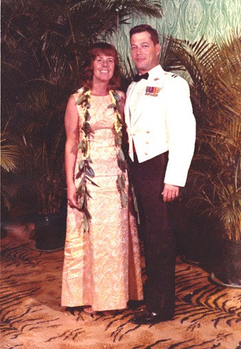 Claire and John Floyd at the Marine Corps Ball in Hawaii