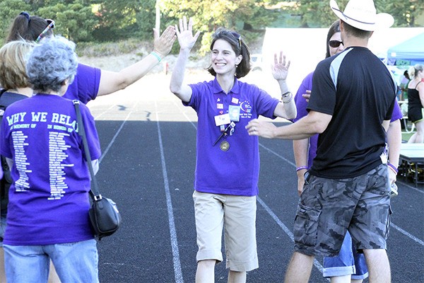 Besty Sustad of Kingston told her story of survival at North Kitsap Relay for Life