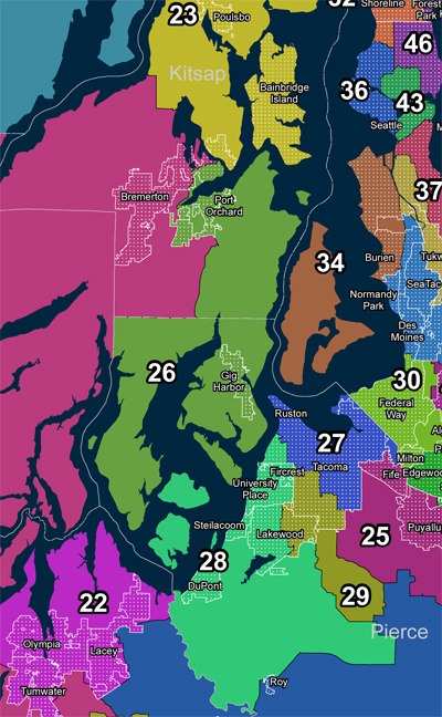 Legislative redistricting map shows 26th District