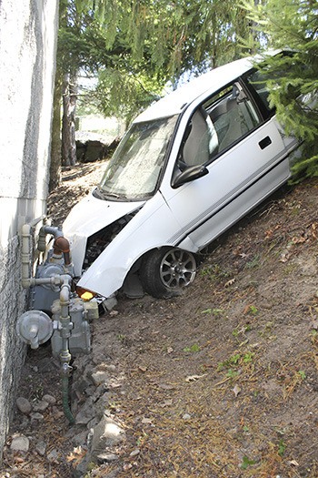 A driver smashed into the backside of The Doctors Clinic corporate office in Silverdale this morning. He was taken to Harrison Medical Center for examination.