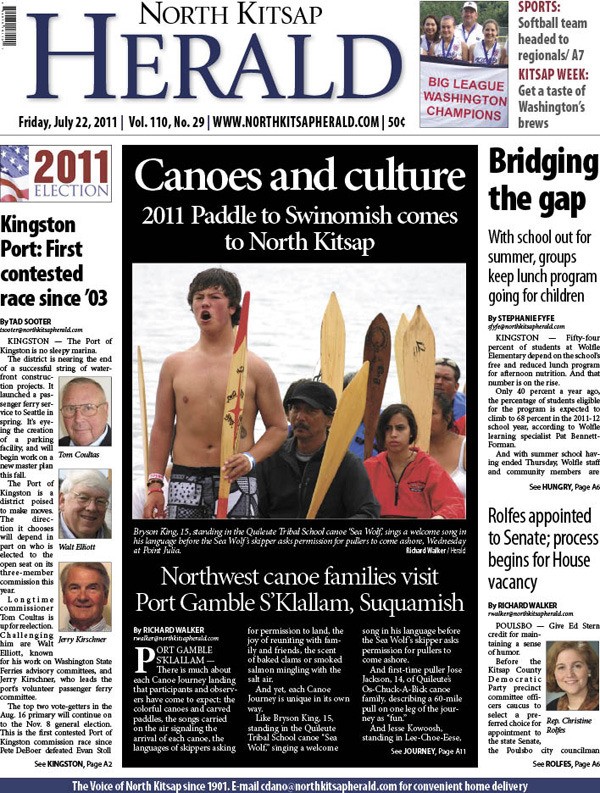 2011 Canoe Journey / Paddle to Swinomish coverage continues in the July 22 Herald and on NorthKitsapHerald.com.