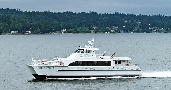 The Rich Passage 1 fast foot ferry speeds across Puget Sound in this file photo.